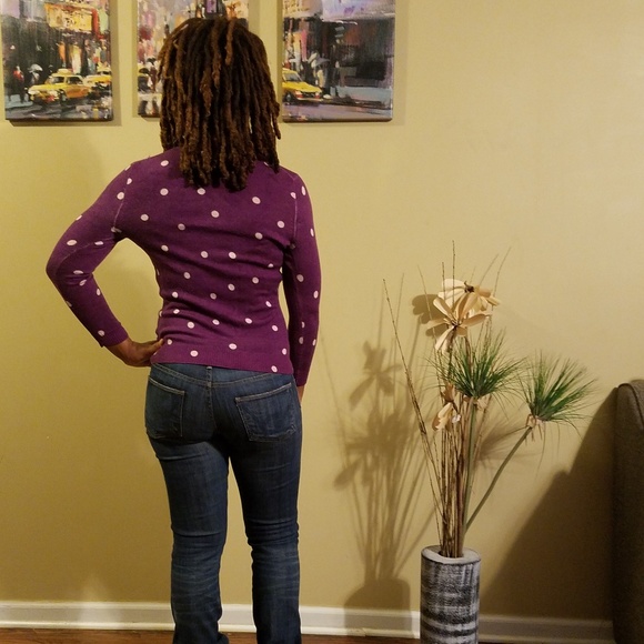 J.Crew Polkadot Cardigan Medium - Picture 3 of 8